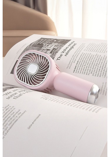 Taşınabililir Mini Usb Şarjlı El Masaüstü Vantilatör Fan Soğutucu Ym88206 Pembe