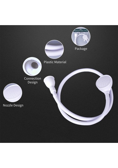 Teltree Beyaz El Tipi Duş Başlığı 1m Hortumlu - Bebek, Yaşlı, Evcil Hayvan Yıkama, Kolay Kurulum, Geniş Kullanim Alanı Diğer