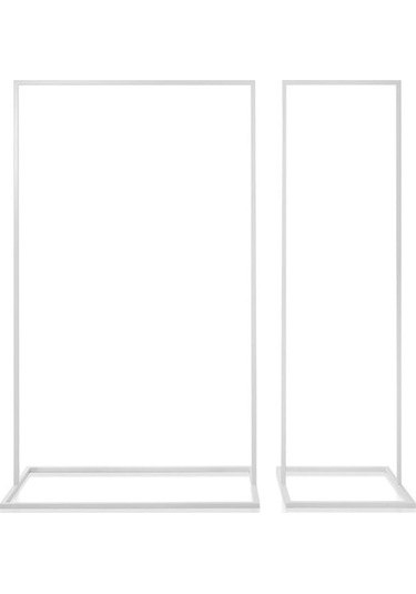 Sort Beyaz Metal Elbise Askılığı Küçük Beyaz