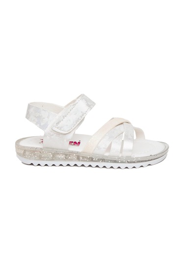 Minican Şa P K 011 Patik Kız Çocuk Düz Sandalet Beyaz Beyaz