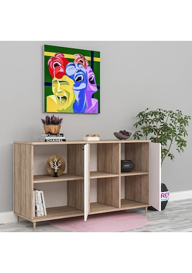 Grey Membran Kapak Konsol Mdf Antrasit
