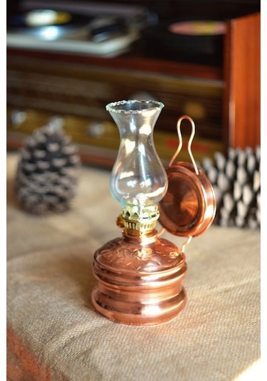 Bakır Gaz Lambası Küçük Boy Bakır Renk