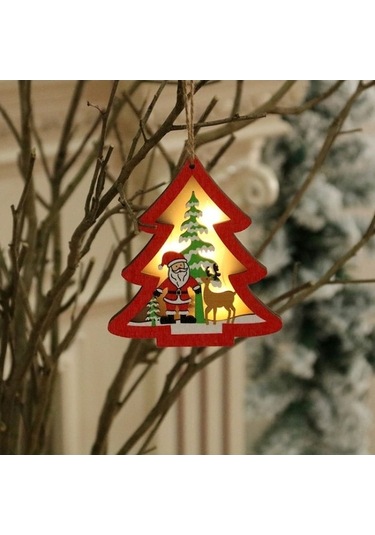Yılbaşı 2 Adet Noel Süslemeleri Noel Ağacı Aydınlık Kolye Noel Ağacı Noel Ağacı