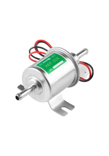 Sones Hep-02a Universal Araç 12v Yakıt Pompası Inline Düşük Basınçlı Elektrikli Yakıt Pompası Gümüş