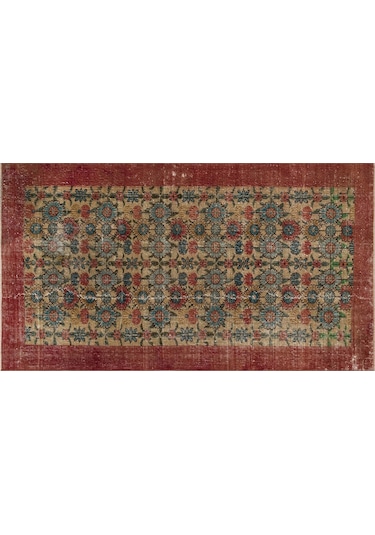 Özel Eskitme Vintage Halı 114 X 210 Cm 9204