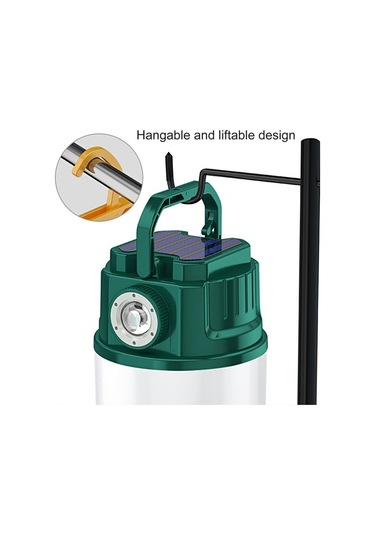 Cbtx C52 Çok Fonksiyonlu El Feneri Güneş Enerjisi Kamp Işığı Zumlanabilir Ipx6 Usb Çıkışlı Su Geçirmez Çadır Lambası, Gösterge Sarı