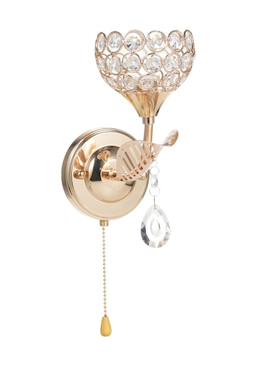 Ranyeek 110v-130v E26 Metal Kırmızıklı Duvar Lambası, Zıplayıcı Anahtarlı, Yatak Odası/mutfak/açık Bölümler İçin, Altın Renk, Demir Boru Tasarımı Fener Dahil Değil Siyah