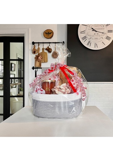 Giysiler İçin Kulplu Küçük Dokuma Depolama Sepeti, 12 "x 8" X 5 " 1