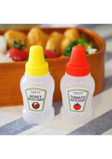 Qingmipy 4'lü Çocuk Lunch Sosu Dağıtıcı, Pe+pp Materyal, Sıkma Kapaklı, Leakproof, Transparan, Yemek Kutusu Aksesuarı, 25 Ml Diğer