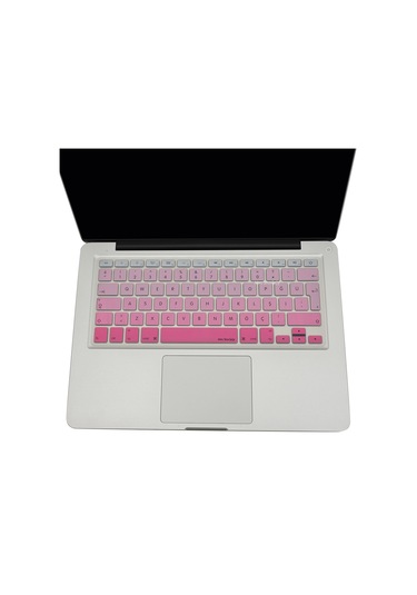 Macbook Air Pro Klavye Koruyucu Türkçe Q Gradient Eski Usb Li Model 2008/2017 Yılı İle Uyumlu Pembe
