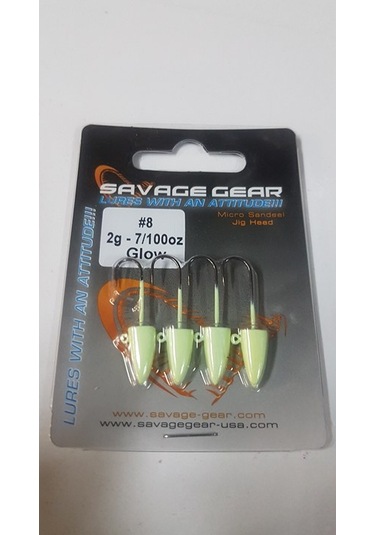 SG LRF Micro sandeel jighead 1.5gr #8 4ad GLOW