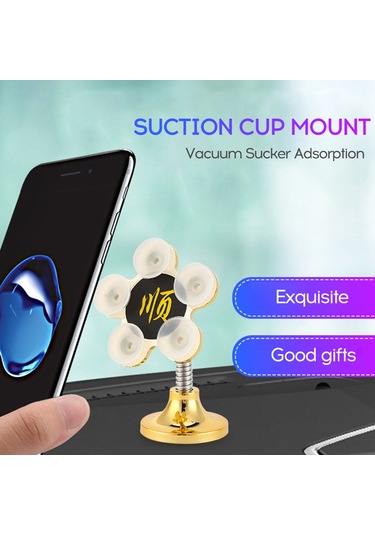 Kosona Araç Ve Ev Kullanıma Uygun Çift Yönlü Süngerli Telefon Tutucu - 4-6.5 İnç Cihazlar İçin - Tek Elle Kontrol - Mavi