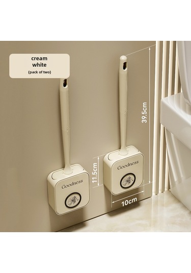 Yifomall Bathroom Silikon Tuvalet Fırçası Seti - Duvar Takımı, Boşlukları Kaldırır, Uzun Ömürlü, Ev Ve Ticari Kullanım Krem Renk, 2 Adet Diğer