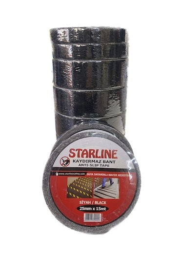 Starline 25mmx15m Kaydırmaz Bant Siyah