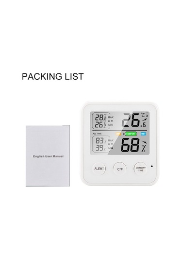 Ulzyvf Geniş Lcd Ekranlı, Gerçek Zamanlı Sıcaklık Ve Nem Ölçer, Konfor Uyarısı İle Kullanım Kolaylığı, Hızlı Okuma Modu İle Kullanım Kolaylığı,