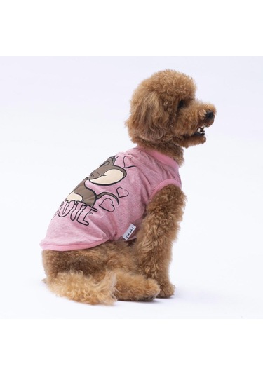 Pembe Jerry Tişört - Kedi Köpek Kıyafeti-organik Pamuklu Penye Tişört