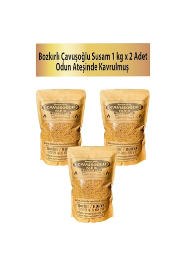 Bozkırlı Çavuşoğlu Odun Ateşinde Kavrulmuş Susam 3 x 1 KG