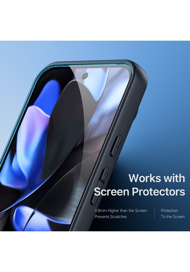 Google Pixel 10 Pro Xl Dux Ducıs Aimo Serisi Tpu Pc Buzlu Hissediyorum Telefon Kılıfı Siyah Siyah