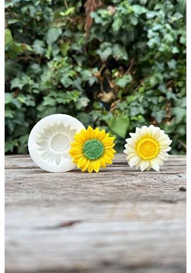 Ayçiçeği Tekli Mum Kalıbı Silikon