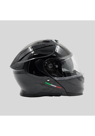 Arwic AR935 Parlak Çene Açılır Ece-R 22.06 Motosiklet Kaskı Siyah