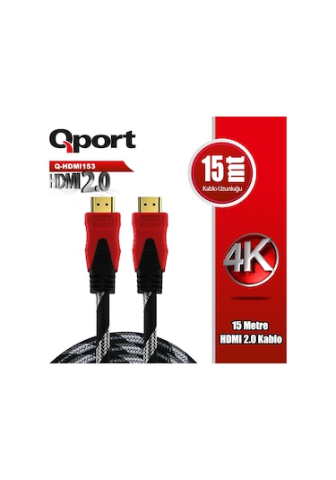 Qport Q-hdmı153 Hdmı 2.0 V Altın Uçlu Kablo 15 Mt