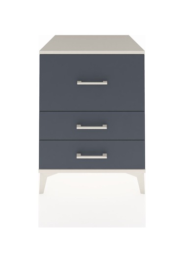 Kronos Komodin 3 Çekmeceli 60x59x80 Aytaşı-antrasit Aytaşı