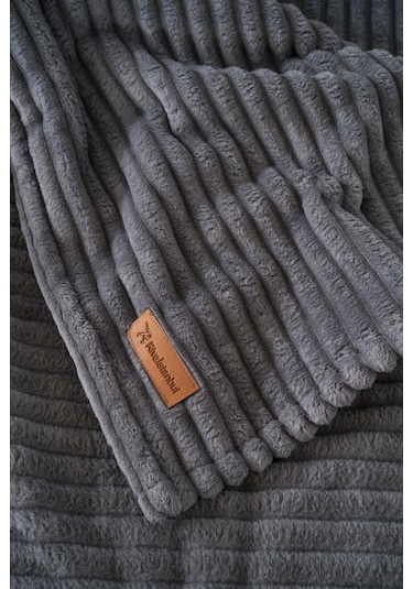 Antrasit Gloria Wellsoft Çift Kişilik Battaniye Antrasit