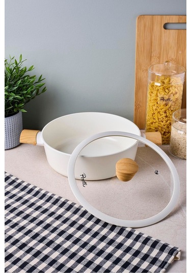 Danish Cook Beige İndüksiyon Tabanlı Karnıyarık Tencere 24 Cm Bej Bej