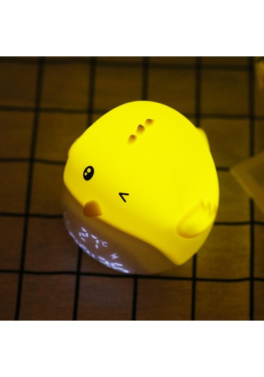 Yifomall Çocuklar İçin Tavuk Şekilli Dijital Alarm Saat, 3 Aydınlatma Modlu Gündüz/gece Lambası, Usb Şarjlı, Dokunmatik Kontrol, Oda Sıcaklığı Gösterici Diğer