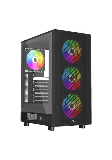 Powerboost Pb-a700b 750w 80+ Bronze Atx Usb 3.0 Rainbow Fanly Mesh Gaming Siyah Kasa