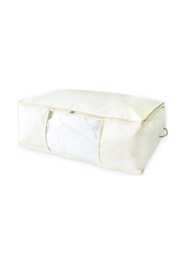 Vedsey Home Baza Altı Düzenleyici Pencereli Büyük Boy Hurç 70 x 50 x 25 CM Krem