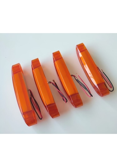 4 Adet Kalın Neon Led Lamba Turuncu 12-24 Volt