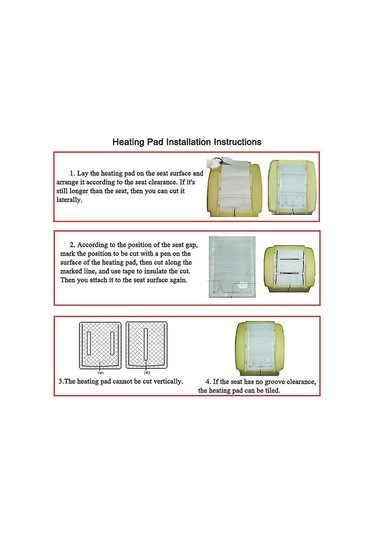 Suofeng 12v Karbon Fiber Otomobil Koltuk Isıtıcı Seti - Çift Sıcaklık Ayarlı Universal Isıtma Yastığı
