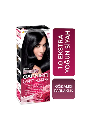 Garnier Çarpıcı Renkler Saç Boyası 1 Ekstra Yoğun Siyah