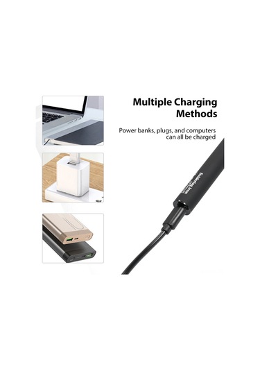 Kangvka Kablosuz Li-pilli 650mah Dürtü Kaynağı Seti - 3 Sıcaklık Seviyesi, Usb-c Şarj, Ev Ve Dıy İçin Siyah Uç + Tutucu + Talaş + Şarj Kablosu Dahil