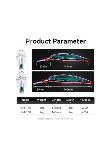 Krallık Kingpro Om145/160 Trolling Lures İçin Minnow Wobblers 74g Deniz Balıkçılığı Cazibesi İçin Büyük Yapay Yüzen Balıkçılık Jerkbait