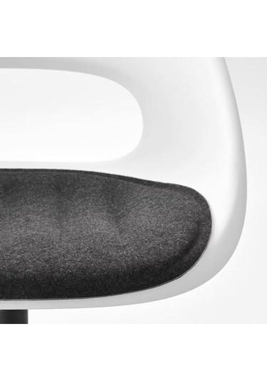 Loberget/malskar, Çalışma Sandalyesi, Beyaz-koyu Gri , Minderli