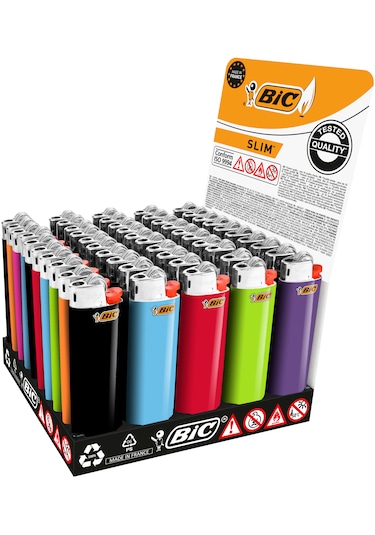 Bic J3 Taşlı Slim Çakmak 50 Adet