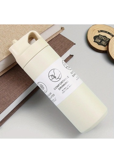 Besthome1 1 Adet Active Termos 550 Ml 19 35 Oz Paslanmaz Çelik Vakumlu İzolasyonlu Bardağı Pipetli Ve Kulp Dış Ve Günlük Kullanım İçin Uygun