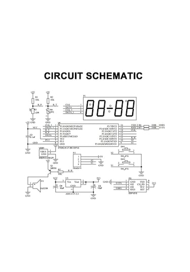Dofolink Wifi İle Zaman Senkronizasyonlu Renkli Led Saat Dıy Seti - Usb Gerişimli, Parlaklık Ayarlanabilir, Kaynaklı Kutu Beyaz Kasa
