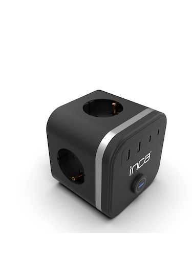 INCA IPW-47SY 3Port 2xUSB+2xType-C  Led Tuşlu Duvar Prizi