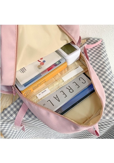 Ins Tarzı Sırt Çantası Ortaokul Öğrenci Çantası-koyu Yeşil