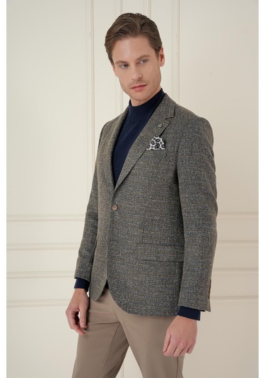 C 693 Slim Fit Bej Spor Ceket Bej