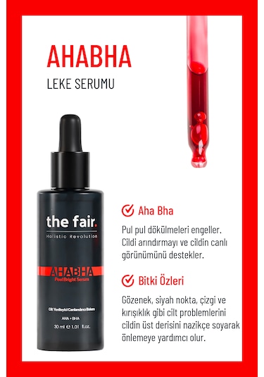 the fair. AHABHA Peel Bright Cilt Serumu %4 AHA+ %0.5 BHA 30 ML