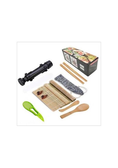 Novahub Ev Yapımı Sushi Seti - 16 Parça Doğal Bambu Malzemelerle Prof. Sushi Deneyimi Çok Renkli