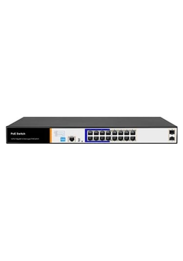 Tiandy YPS-3016G-2SFP-L2 16 Port Gigabit Poe 2 Port Gigabit SFP Layer2 Yönetilebilir AI POE Switch