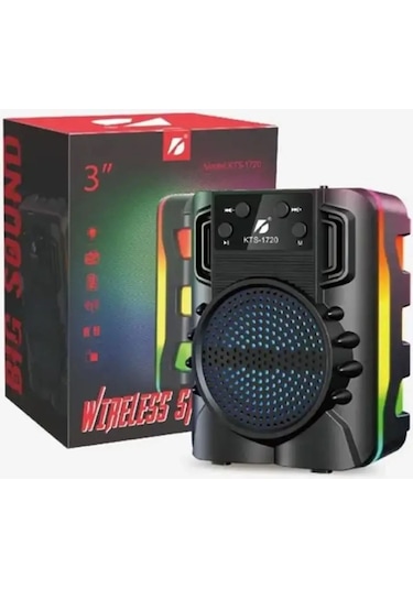 Polygold Kts-1720 Rgb Işıklı 3 İnç Bluetooth Hoparlör Speaker