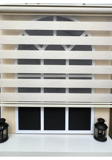 Storburada Zebra Stor Perde Krem Stb 400v12-d Ekru