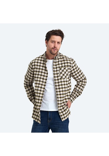 The Crow MANCHESTER Erkek  Haki Gömlek