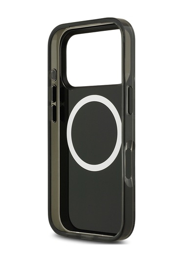 İphone 17 Pro Kılıf Bmw Lisanslı M-safeli Metal Kamera Butonlu Yatay Şeritli M Dizayn Kapak Siyah Siyah